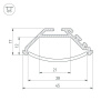 Профиль Arlight KLUS-P45-2000 ANOD 020898