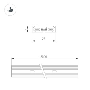 Трек Arlight MAG-VIBE-TRACK-257-3000 (BK-BK) 053253
