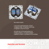 Розетка телефонная RJ11 + компьютерная RJ45 Arte Milano 206.44-1.shampan